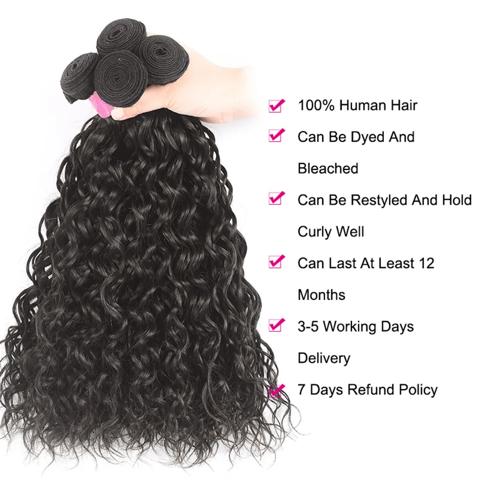Человеческие волосы UNICE, индийские волнистые пряди, 3 пучка, человеческие волосы для наращивания, натуральный цвет, волнистые волосы Remy