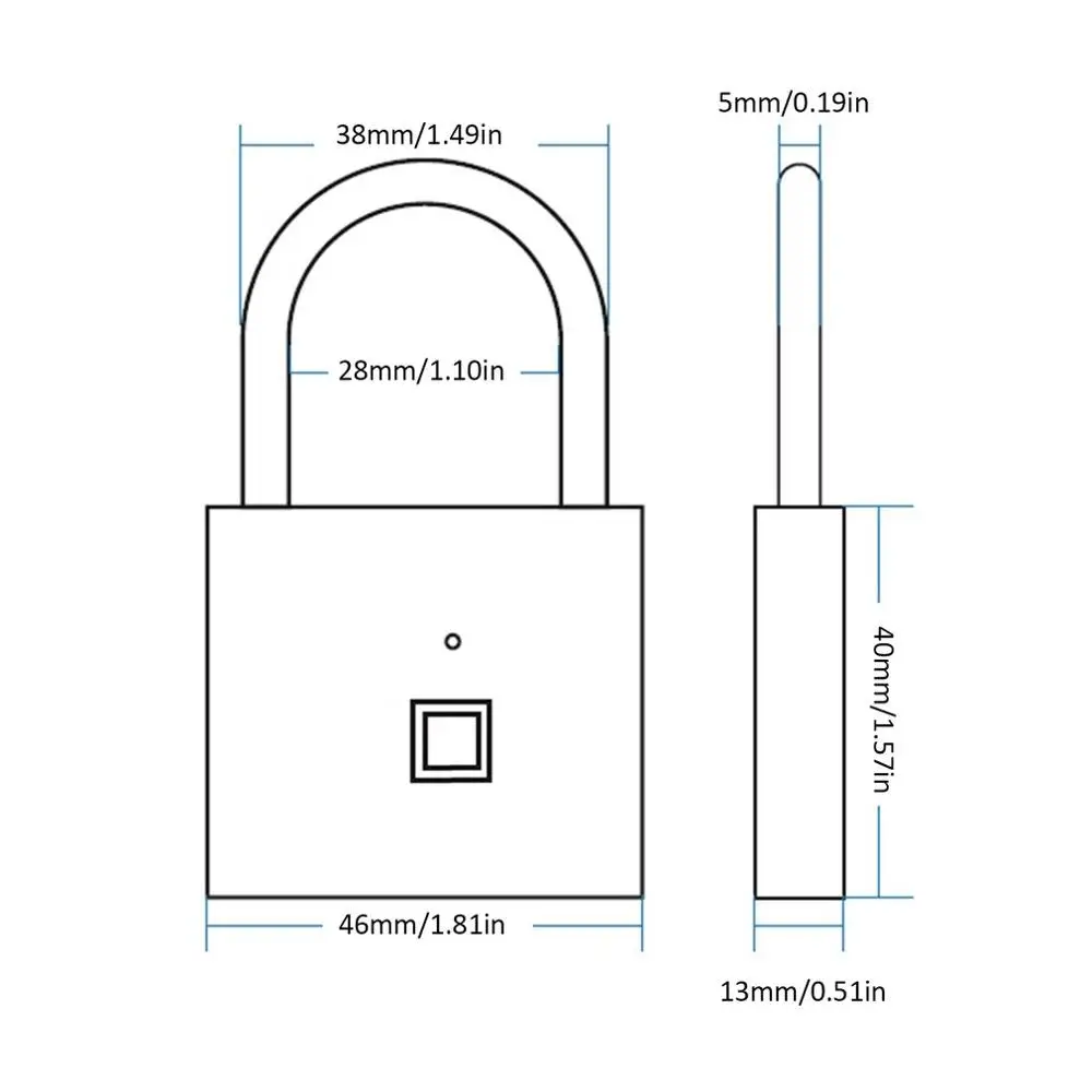 Безопасность Keyless USB Перезаряжаемый дверной замок отпечаток пальца Умный Замок быстрая разблокировка цинковый сплав Металл Портативный