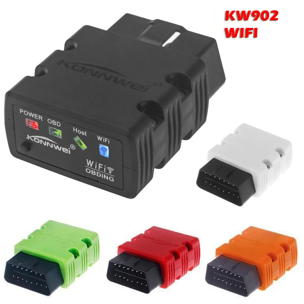 KONNWEI KW902 WiFi ELM327 OBD2 диагностический сканер obd-ii ридер для iOS phone4 4S 5 5s ipad Android Автомобильные аксессуары