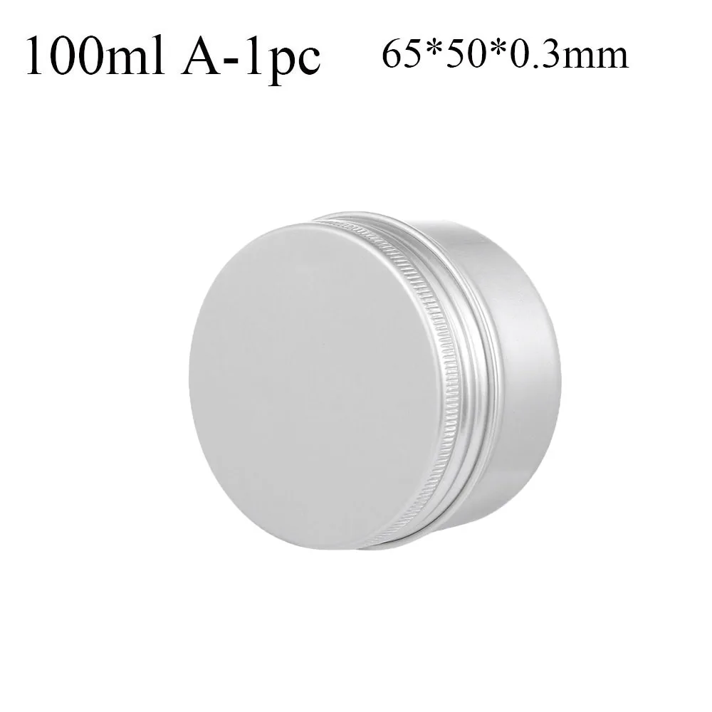 100ml A-1pc 10/15/30/50/60 мл пустая алюминиевая банки восполняемая Косметика горшок фарфоровый кувшин верхняя мазь крем образец со слезоточивым газом Кепки масло для макияжа коробочка с воском - Цвет: 100ml A-1pc