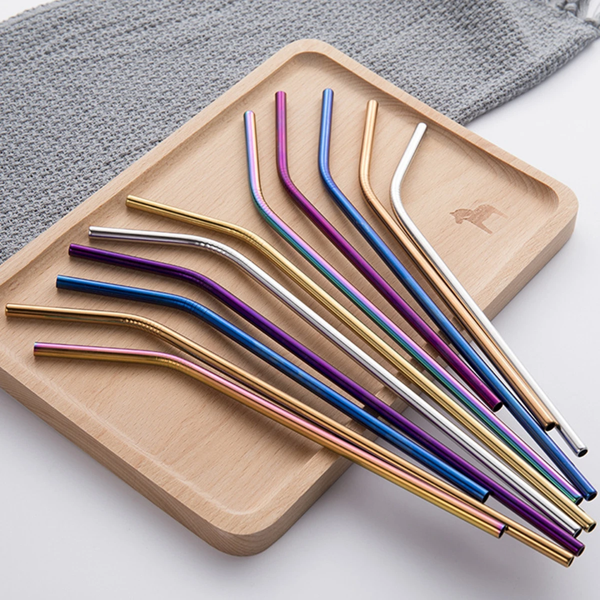 Eco-Friendly Reusable Metal Drinking Straws - Durable 304 Stainless Steel, Bent & Straight Options