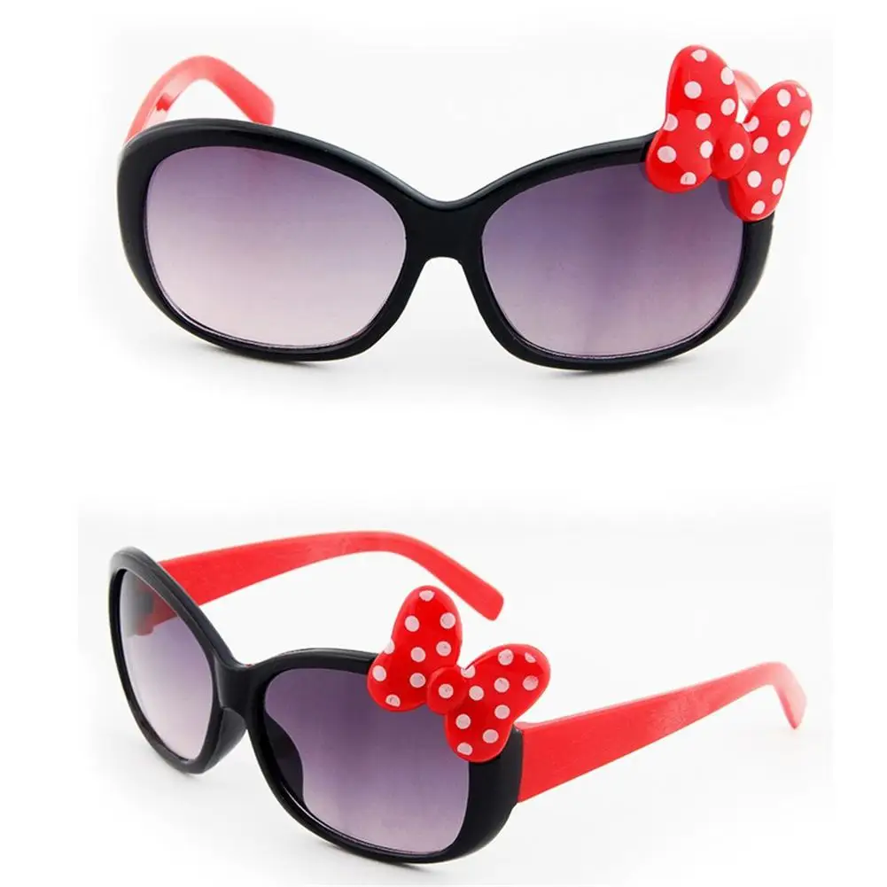 Children Cartoon Glasses Baby Boys Girls Cute Bow Sunglasses