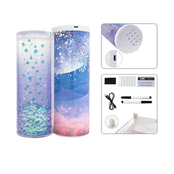 

Translucent Creative Multifunction Cylindrical Pencil Box Case Stationery Pen Holder Home Office Storage Box