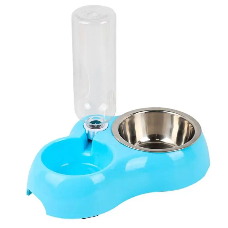 3pcs Stainless Steel Double Dog Cat Drinking Bowls Dual-use Bowls for Pet
