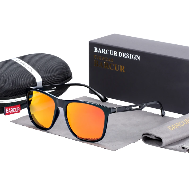 BARCUR Square Men Sports Polarized Sunglasses Women