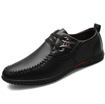 

Classic Business Men's Shoes Fashion Elegant Formal Wedding Shoes Men Slip On Office Causal Shoes For Men Black PU Leather