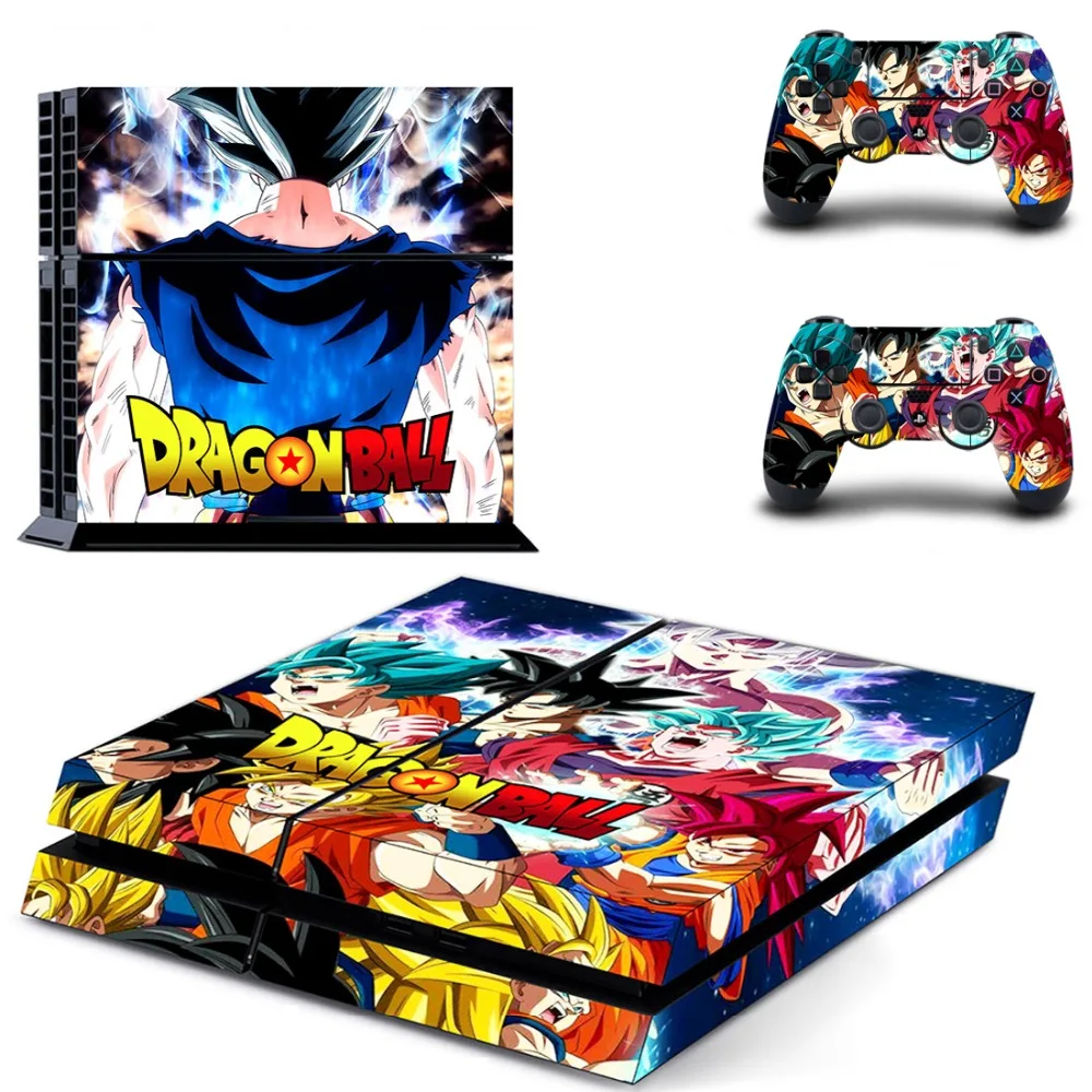 Dragon Ball супер полное покрытие лицевые панели наклейка для PS4 наклейка для playstation 4 консоль и контроллеры наклейка для PS4 виниловая наклейка