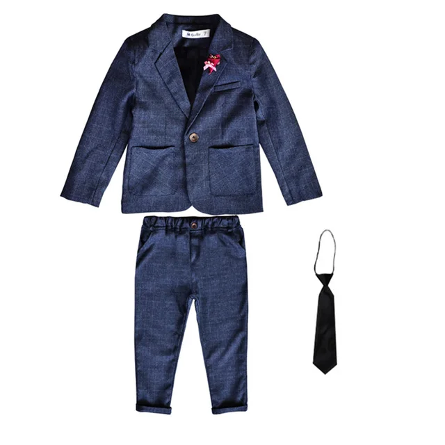 B blue 2pcs Детские торжественные костюмы; костюмы для мальчиков; костюм для свадьбы; детский Блейзер; брюки; комплект одежды из 2 предметов; модные вечерние костюмы для мальчиков - Цвет: B blue 2pcs