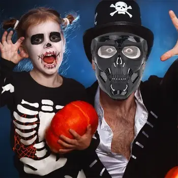 

Halloween Skeleton Airsoft Mask Cool Skull Half Face Masks for Game Party Sports Hunting