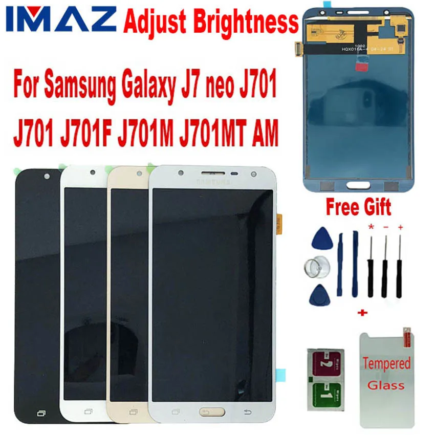 ЖК дисплей IMAZ с регулировкой яркости для Samsung Galaxy J7 Neo J701 J701F J701M/MT сменный