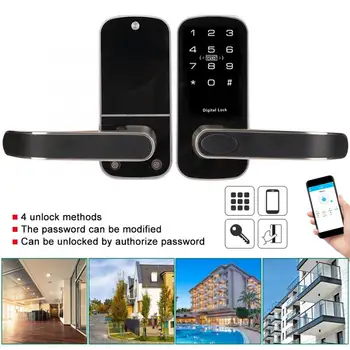 

Fingerprint Lock Intelligent Door Lock Bluetooth APP Password IC Card Key Lock Anti-Theft Home Security fechadura digital