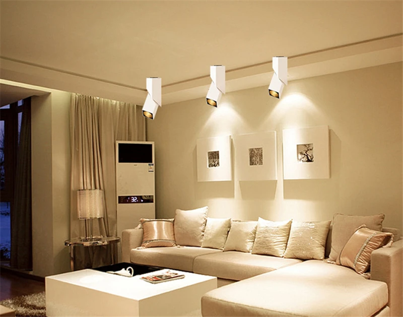 Black/white led downlight 3W/5W/7W/10W/12W/15W surface mounted AC85-265V Adjustable 360 Rotatable led lamp LED Ceiling Lamp
