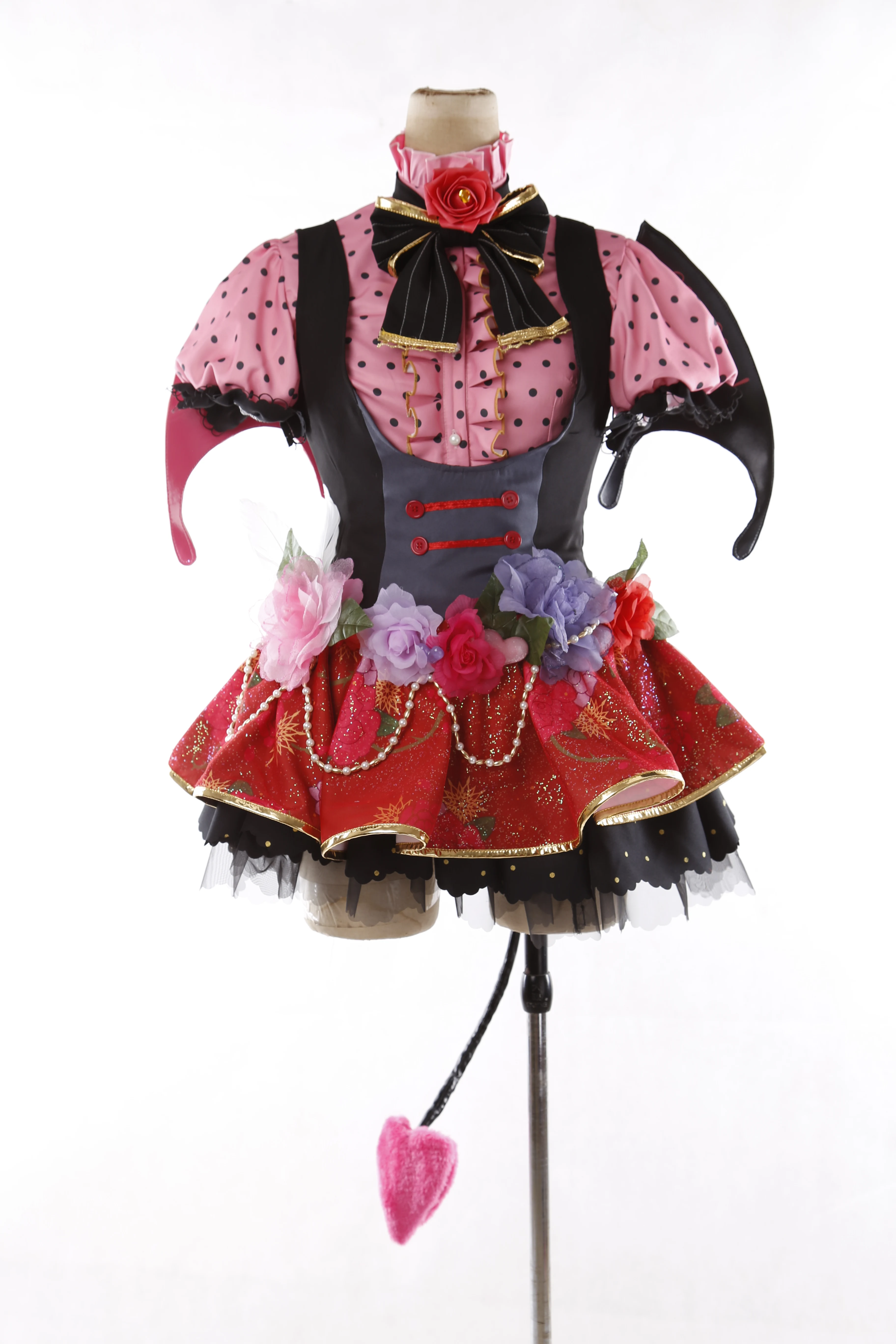 

Anime cosplay Love live Sonoda Umi devil dress halloween cosplay costume lolita dress wing tail full sets customized A