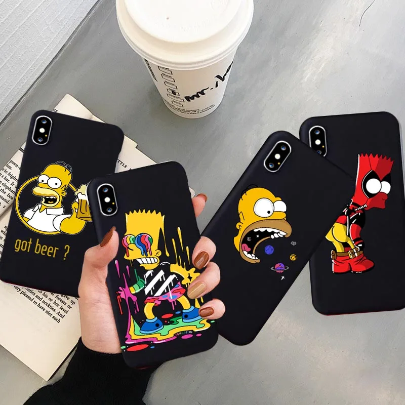 

Homer Simpson Case for Huawei P30 P20 Pro Lite Plus Honor 10 Silicone Phone Cover Soft Back Cases Bart Simpson Coque Accessories