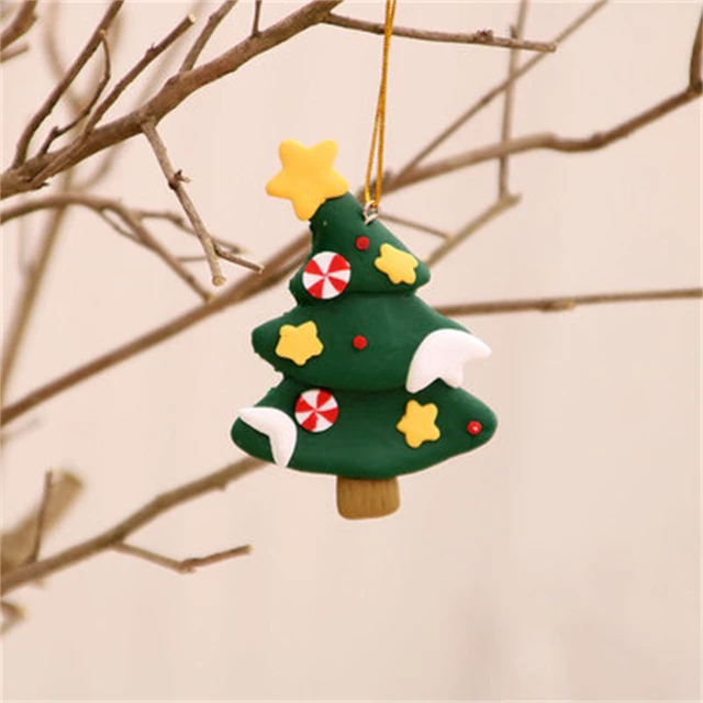 Christmas 2022 Polymer Clay 1 Pcs Creative Polymer Clay Christmas Tree Ornaments Pendant New Year Decor  2022 Cartoon Christmas Gift Decorations For Home|Pendant & Drop Ornaments|  - Aliexpress