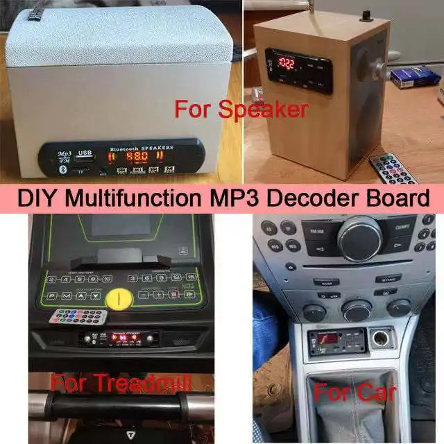 DC6V 18V 50W Amplifier MP3 Decoder Board Bluetooth V5.0 Car MP3 Player USB Recording Module FM AUX Radio For Speaker Handsfree samsung mp3 player