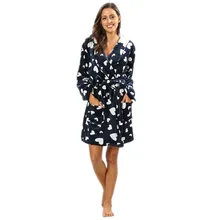 Пижамы,, женское повседневное Фланелевое свободное платье с длинным рукавом и капюшоном