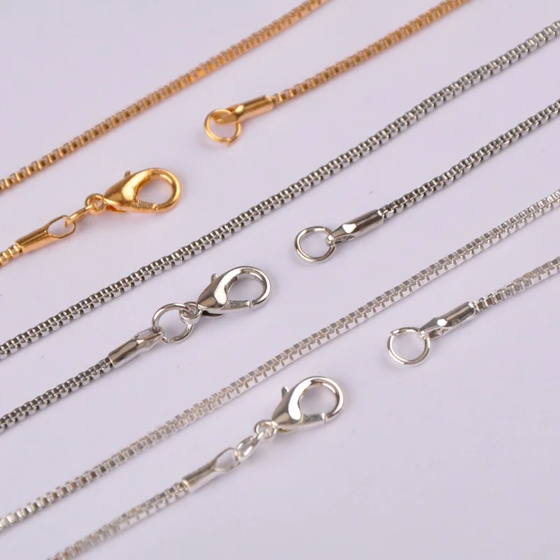 

Wholesale 120piece 2mm Box Chain Necklaces Chains Findings for Pendant Jewelry Making Supplies