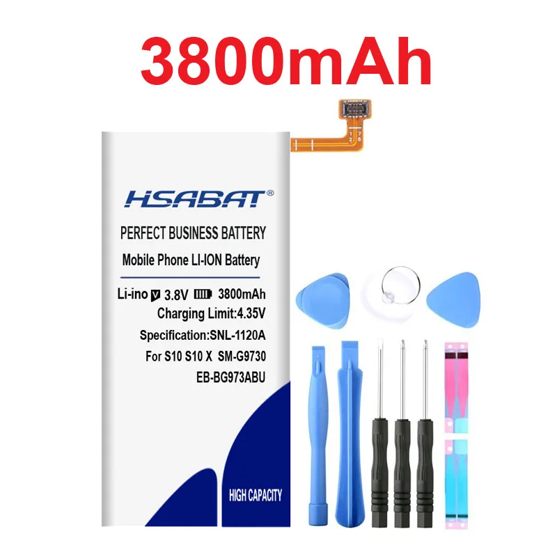 HSABAT 3800 мА/ч, EB-BG973ABU Батарея для samsung GALAXY S10 S10 X S10X SM-G9730 G9730