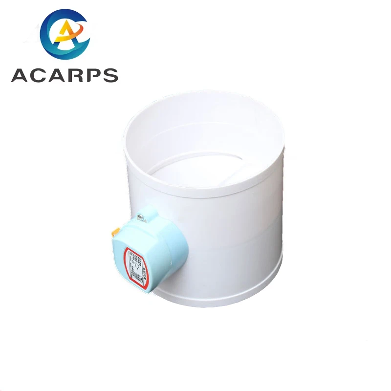 PVC 플라스틱 HAVC 댐퍼 전기 공기 밸브 전동 체크 밸브 파이프 75/110/160/200mm 220V 12V 24V