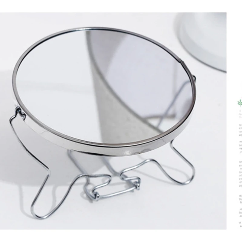 68 Inch 1X Folding Desktop Makeup MirrorMagnifying Mirror Double Side Mirror Metal Portable Travel Cosmetic Mirror Wall Hanging (70)