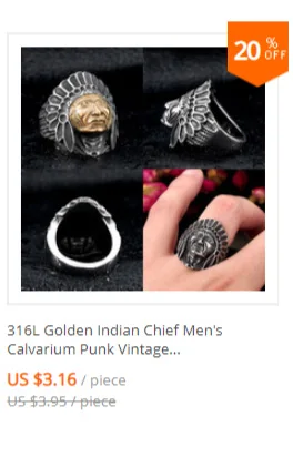 Retro Mens Rings 316L Stainless Steel For Male Boyfriend Biker Jewelry Golden Blue CZ Crystal Stones Skull Eagle Ring 2021 New