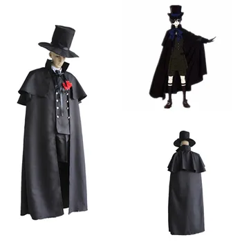 

Anime Black Butler kuroshitsuji Ciel Phantomhive Cosplay Costume Ciel Phantomhive Black Funeral Gown Church priest costume