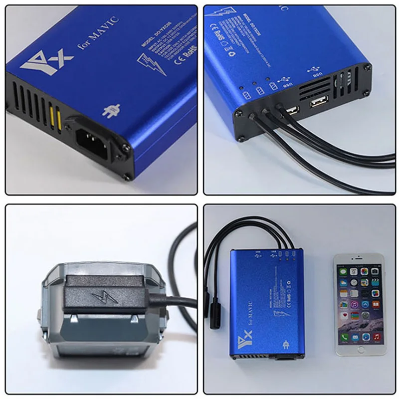 Зарядный концентратор для нескольких аккумуляторов 5 в 1 умное зарядное