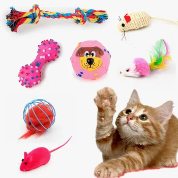 

Interactive toy cat feather mouse cat play dog toy small cage mouse toy dog interactive play grinding teeth colorful toys