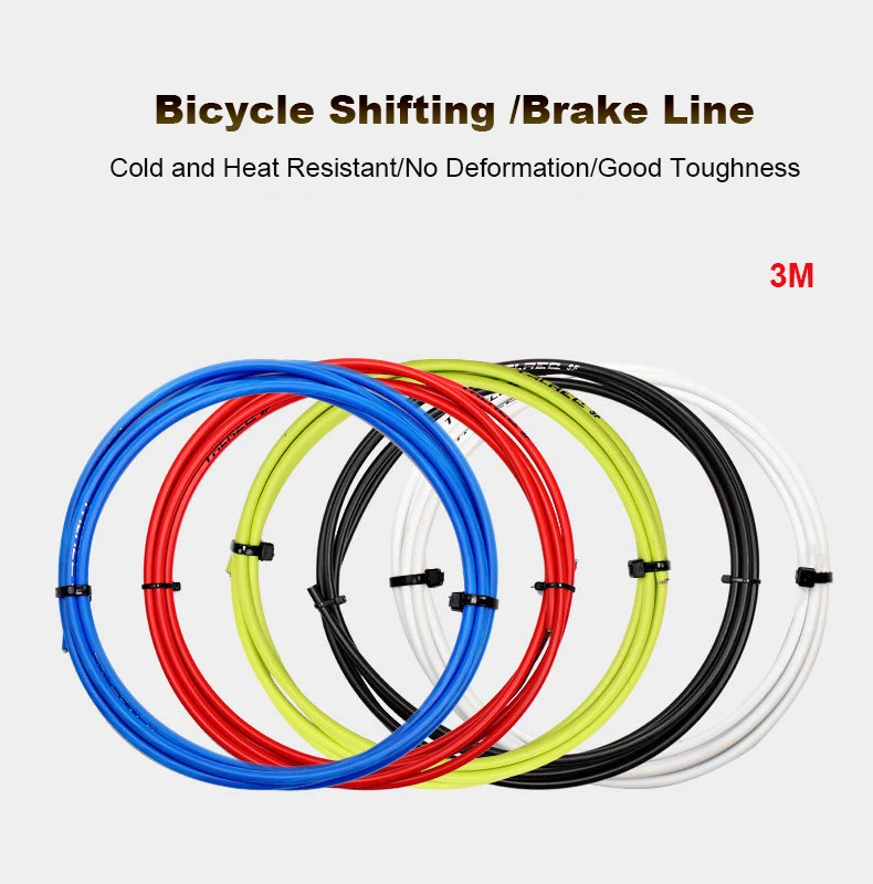 3 м велосипедные тормозные кабели универсальные MTB Горная дорога велосипед переключения передач провод труба трубка тормозной магистрали корпус 4 мм 5 мм запчасти для велосипеда