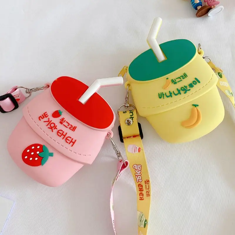 Tote Purse Satchel Crossbody Silicone Phone-Pouch Shoulder-Bag Small Cartoon Zipper Fruit