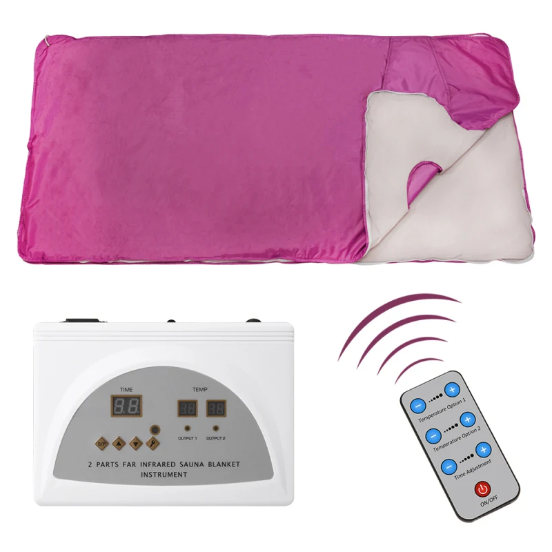 

Purple Far-infrared Sauna Throw Blanket Hand-reachable Design Digital Thermal Sauna Blankets For Body Shaper Slim And Fitness