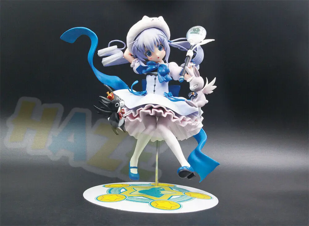Аутентичный Gochuumon wa Usagi Desu ka? Экшн фигурки Kafuu Chino из ПВХ коллекционные игрушки