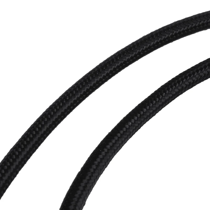 Vintage Braided 2Core Fabric Lighting Flex Cable Cord, Black 5 Meter