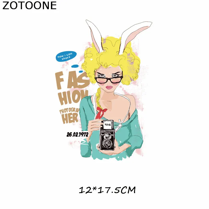ZOTOONE железо на переводе мода милые девушки патч для одежды Аппликации футболка Diy теплопередачи Аппликации, наклейки E - Цвет: ZT0461