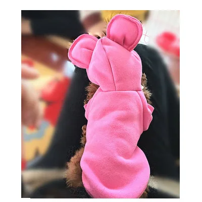 Pink Pet Dog Clothes For Small Dogs Cosplay Hooded Sweatshirt Puppy Pet Cat Coat Jacket Chihuahua Pug Hoodie Clothing Apparel - Цвет: Pink