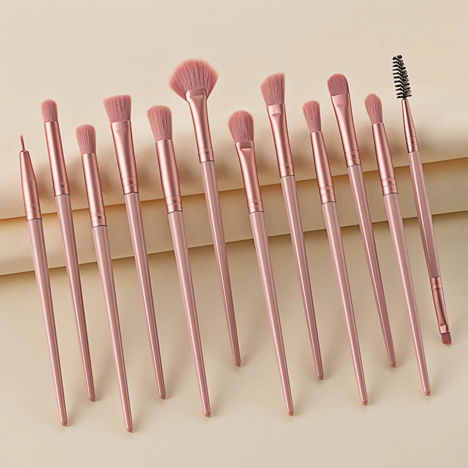 12PCS Makeup Brushes Set Powder Blush Fan Brush Eyeshadow Blending Brush Shading Eyebrow Contour Makeup Set Pinceis De Maquiagem