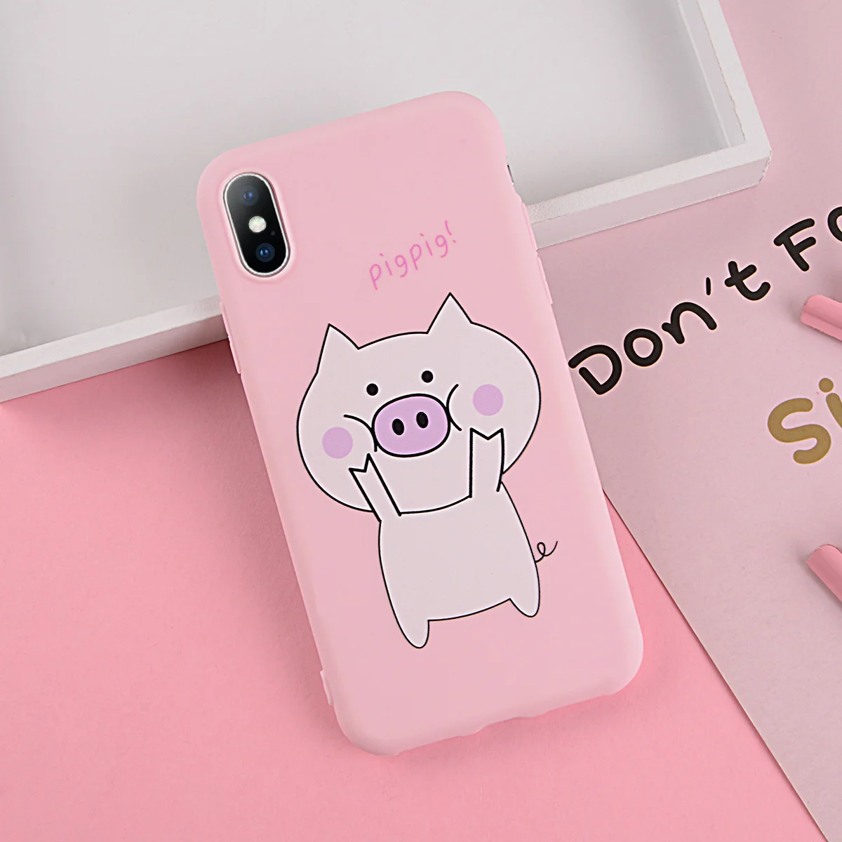 2189 Ottwn чехол для телефона для iPhone 11Pro Max XS Max XR 7 8 6 6s Plus 5 5S SE пары мультипликационный милый поросенок Мягкий ТПУ силиконовый чехол-накладка - Цвет: 2189