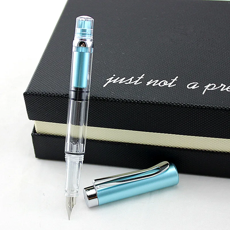 698 Transparent Piston Fountain Pen Demonstrator ink Pen Fountain Pen