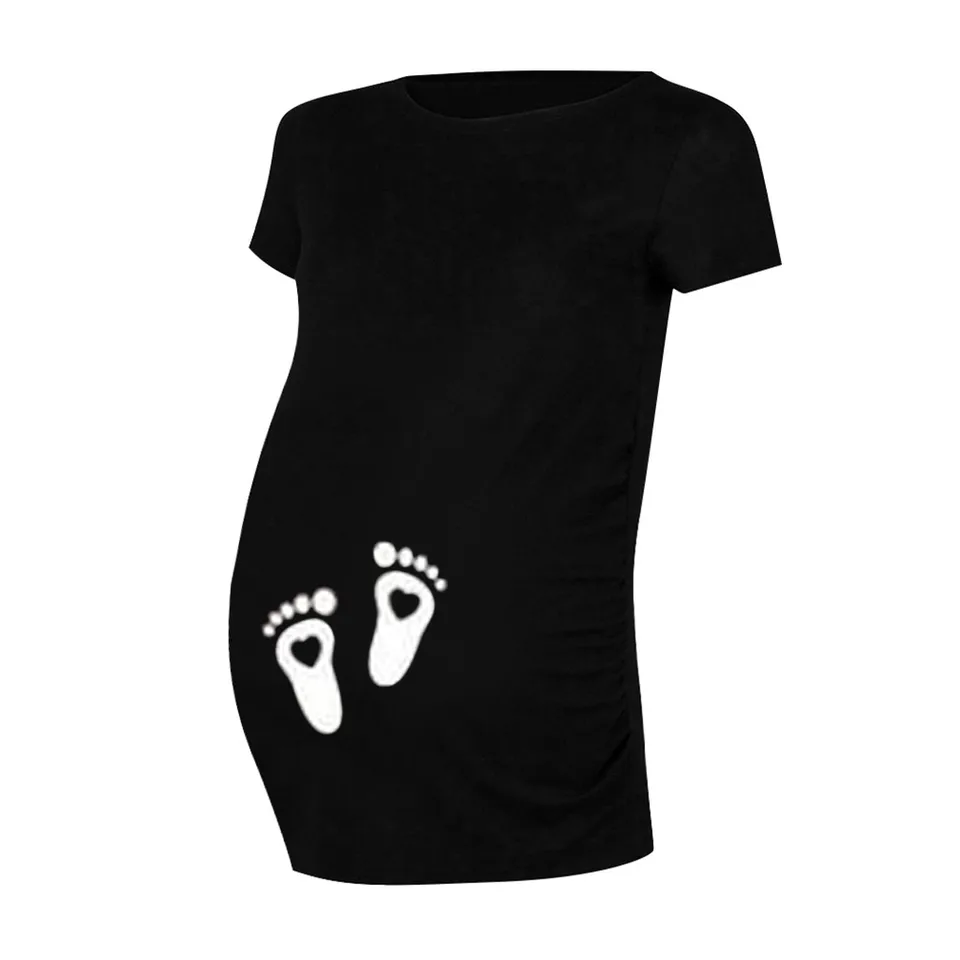 Ropa Premama De Manga Corta Para Mujer Camisetas Divertidas Con