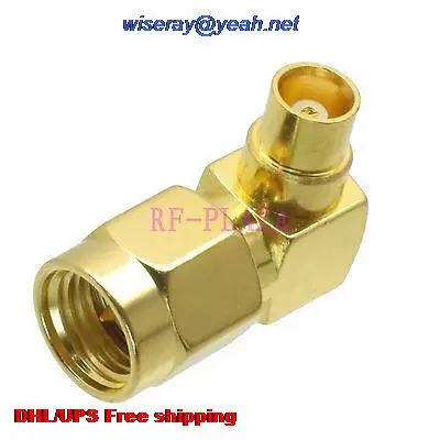 DHL/EMS 200 шт адаптер SMA штекер к MCX женский прямоугольный Goldl RF коаксиальный с одной гарантией года-a4