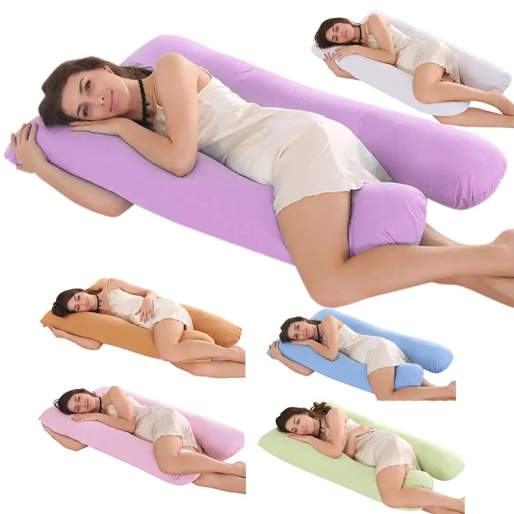 Multifunctional U-shaped Pillow Waist Abdomen Leg Supported Pillow Side-Sleeping Pillow for Pregnant Women