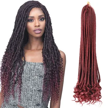 

LISI GIRL Dreadlocks Crochet Braids Jumbo Dread Hairstyle Ombre Color Synthetic Faux Locs Braiding Hair Extensions For Women