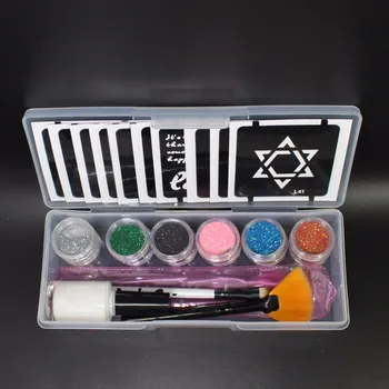 

24 Color Set- NEW Design Powder Temporary Shimmer Diamond Glitter Tattoo Henna Tattoo & Body Art Tinta