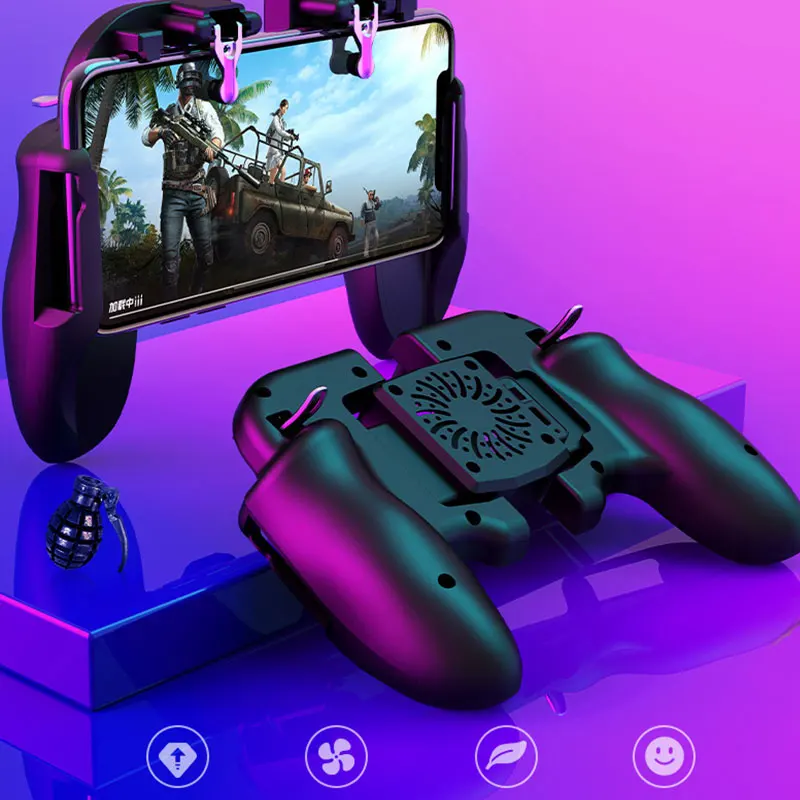 H6 Cooling Fan Portable Smartphone Gamepad & Multifunctional Joystick Games Mobile Game Controller