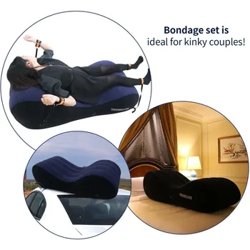 Inflatable Sofa Sex Furniture Soft Bed Mattress Love Pillow Chair Cushion BDSM Bondage Handcuffs Air Pump Sex Toys For Adults 18 4