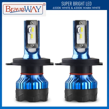 BraveWay-Led 자동차 헤드라이트 전구, H4 H7 H1 터보 Led 9006 HB4 Led 전구, 모든 자동차 안개등 H11 HB3 램프 자동 전구