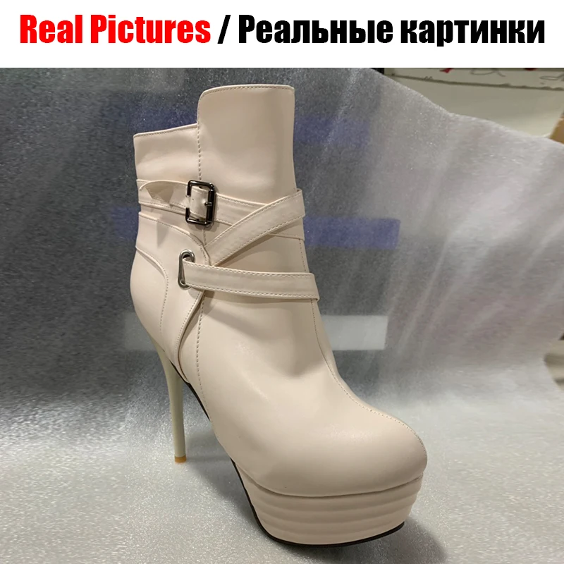 Ботильоны BONJOMARISA женские на высоком каблуке модные повседневные однотонные