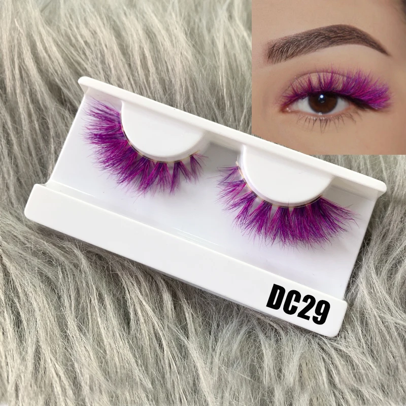 Mikiwi 3d Fluffy Colored Eye Lashes Natural Dramtic Red Yellow Purple White Cosplay Makeup Lash Reusable Eyelashes -Outlet Maid Outfit Store H69906ebe93d14aa6ba36fd0fd314f79e0.jpg