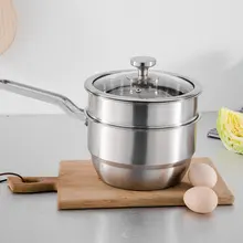 Антипригарная Пароварка из нержавеющей стали ковш для молока суповый горшок многофункциональный электрический чайник утепленная кастрюля маленькая суповая кастрюля для индукционной плиты совместимая посуда